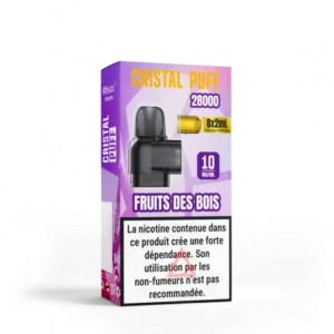 Cartouches Cristal Puff 0 mg Fruits rouges