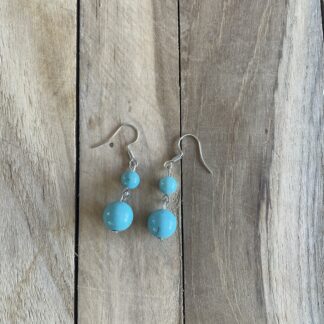 Boucles pendante pierres naturelle
