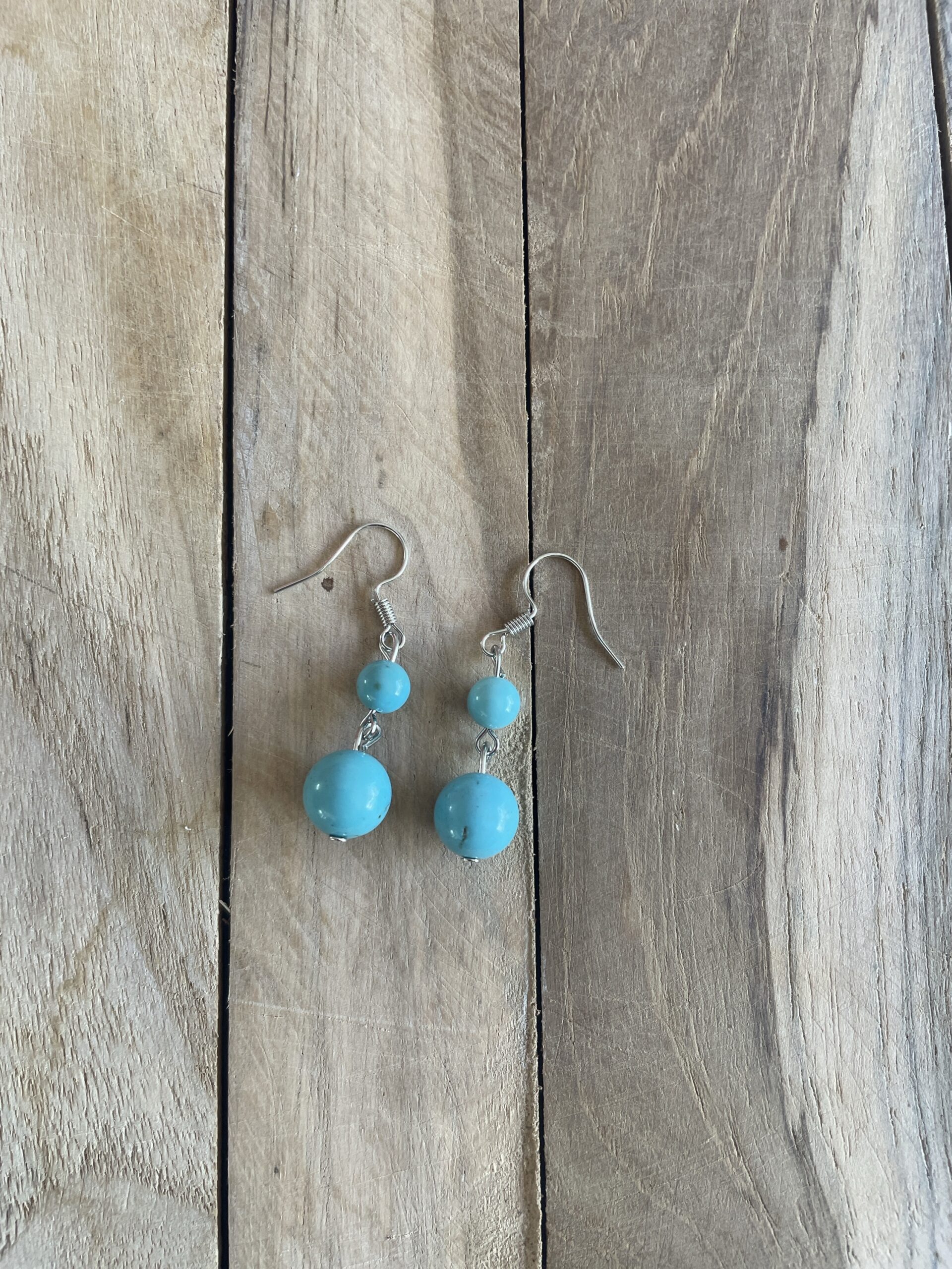 Boucles pendante pierres naturelle