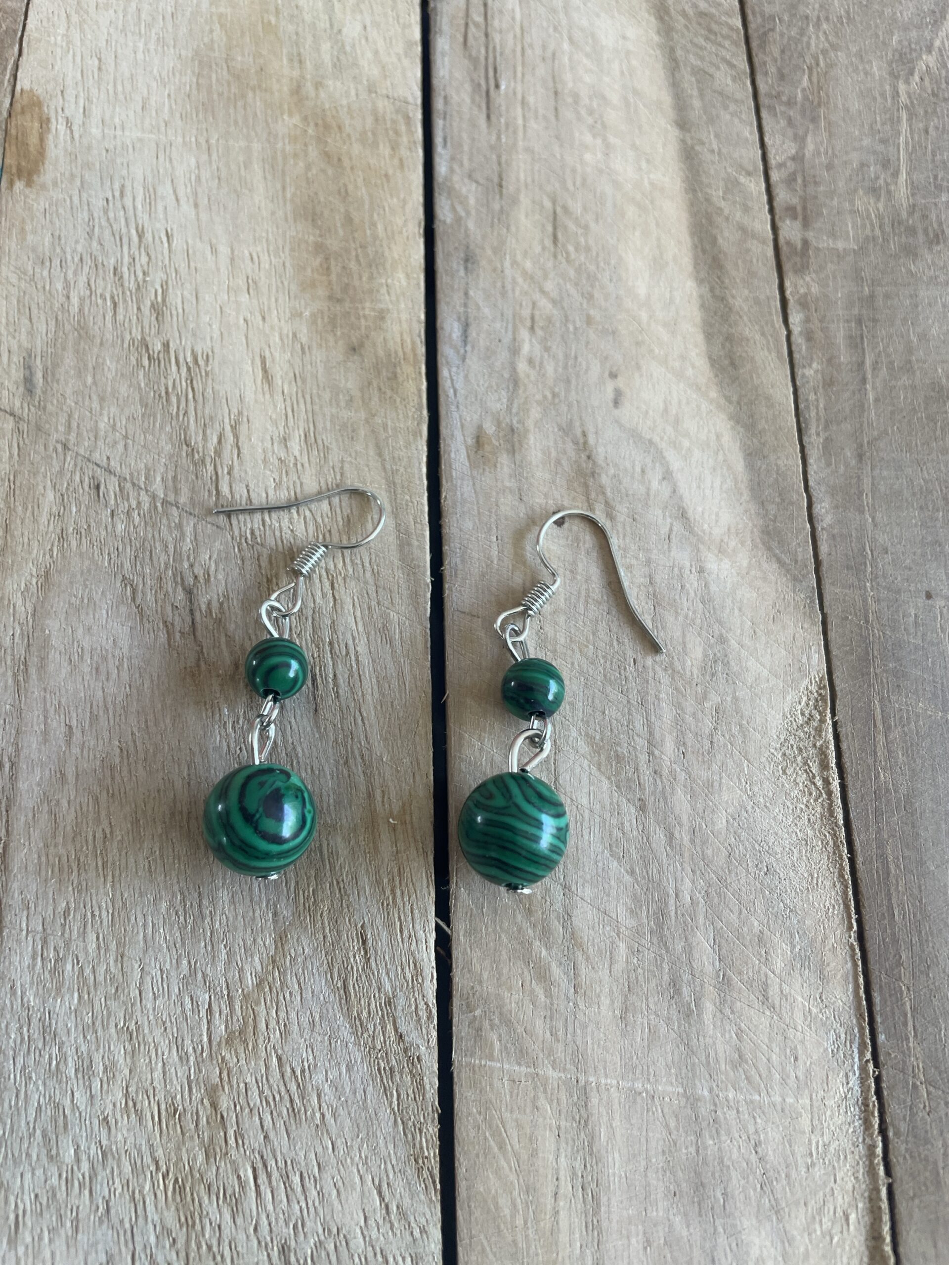 Boucles pendante pierres naturelle